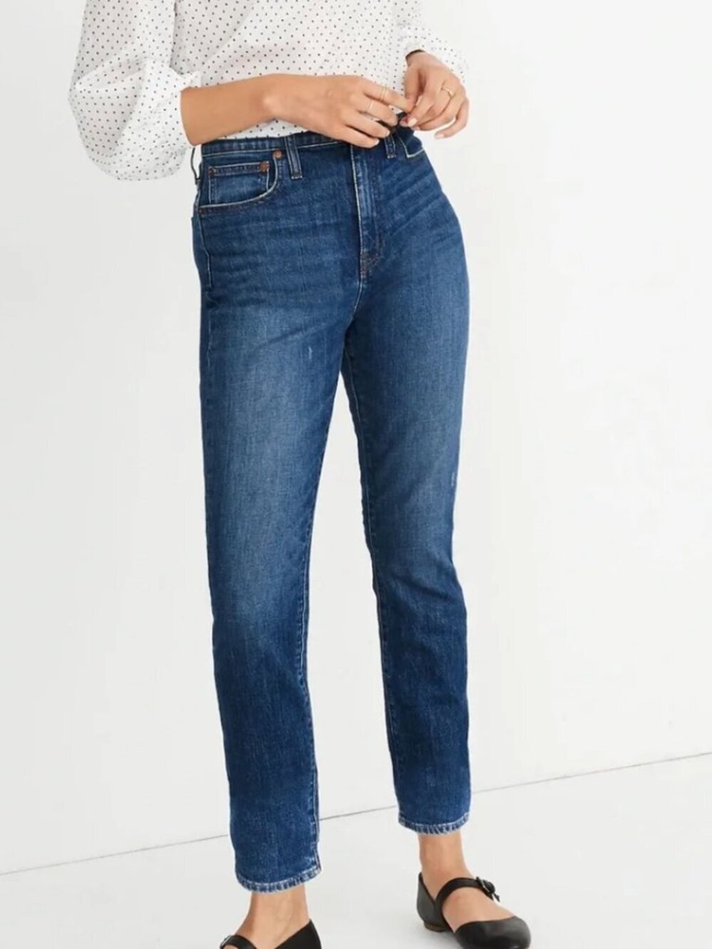 Madewell The High Rise Slim Crop Boyjean Size 28 Medium wash